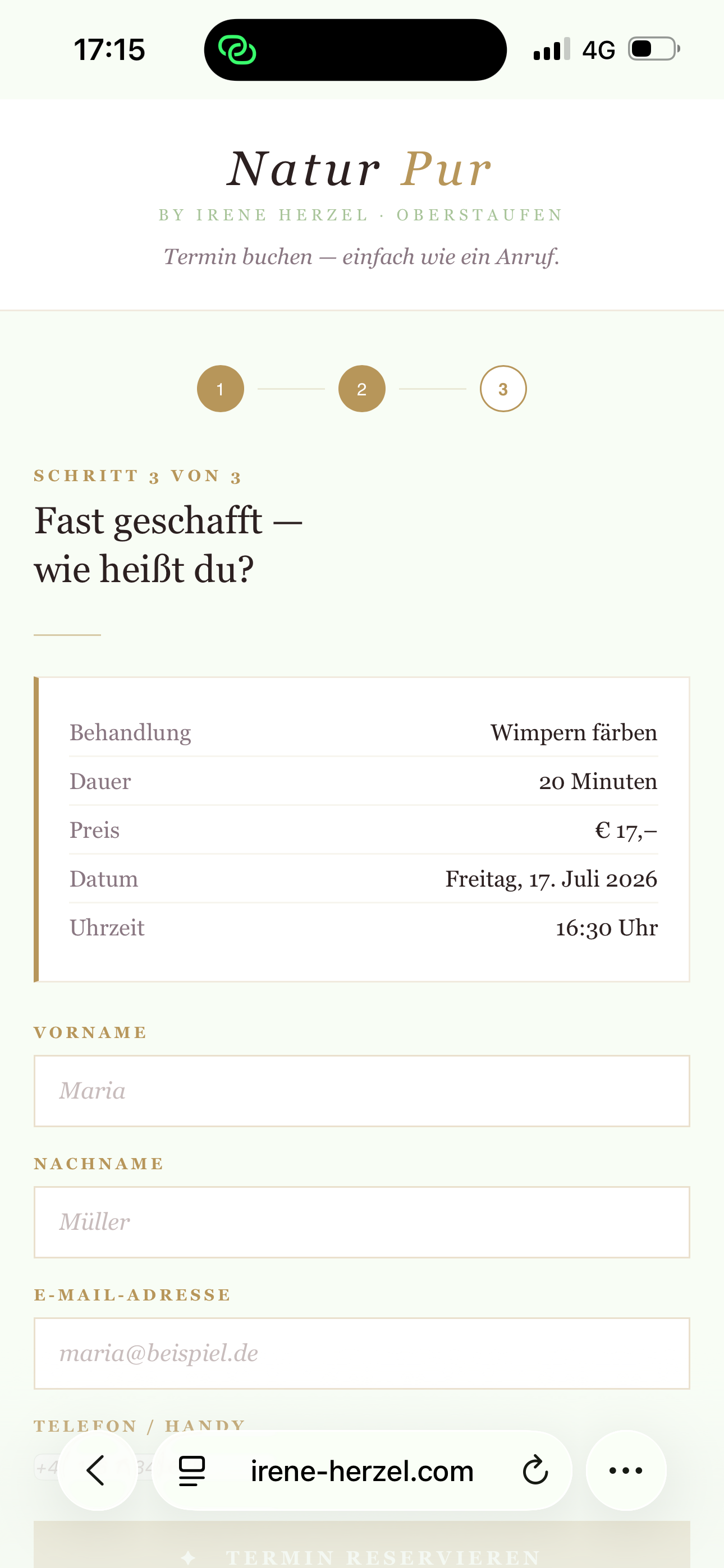 Buchungssystem App